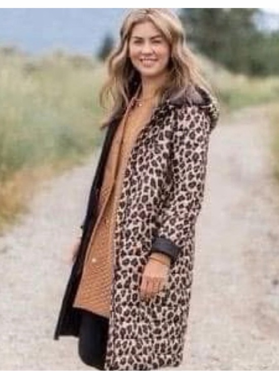 Joe Fresh Jackets & Blazers - Joe Fresh x Jillian Harris Leopard Print Hooded Coat